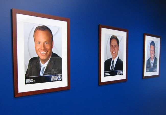 WFSB Channel 3 wall display 