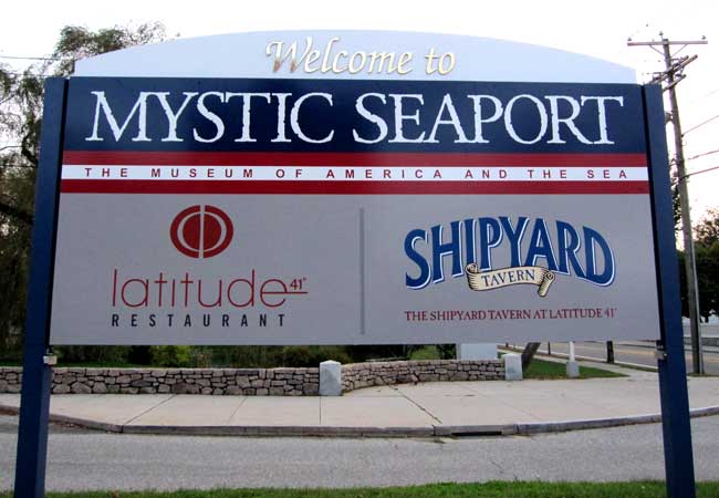 Mystic Seaport signage 